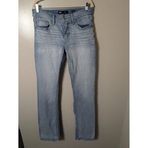 BKE Jake Mens Jeans Light Wash Straight Leg Denim Pants Size 31x38